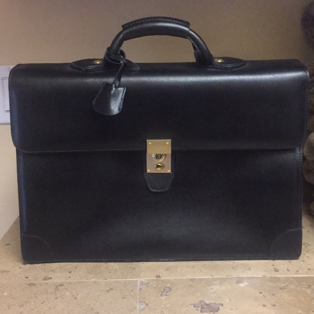 Black pebbled Cole Haan briefcase/attaché